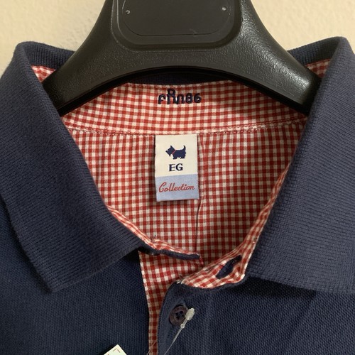 Neu Ferrioni FRN FRN86 Golf Polo Langarm Steinbock Herren Größe XL Marineblau - Bild 3 von 6