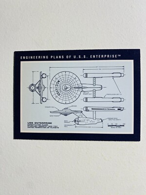 1991 STAR TREK #251 ENGINEERING PLANS OF U.S.S. ENTERPRISE NM-MT CARD