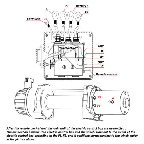 X-BULL Wireless Winch Remote Control Handset Easy To Install 150ft 12 Volt Black - Picture 4 of 7