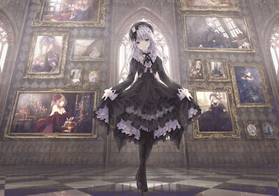 Anime girls art 2d portrait missile228 gothic lolita CCG Gaming Mat Desk