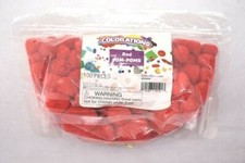 Colorations Red Fluffy Pom-Poms Art  Craft School Supplies 100 Pack