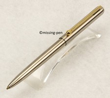 Vintage Waterman Goutte Steel / Acier Push Ballpoint Pen in Silver 1970's 