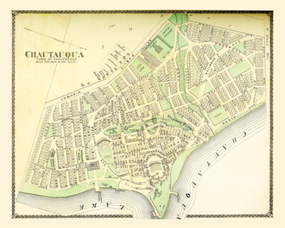 Ancienne carte de chautauqua - Canada