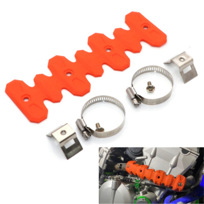 Orange Exhaust Muffler Pipe Heat Shield Cover Guard Street bike Scooter