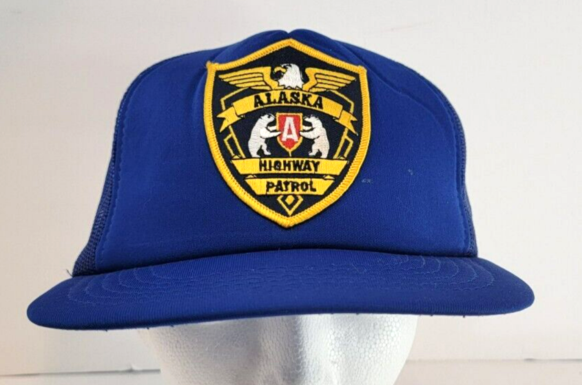 Vintage Alaska Highway Patrol Law Enforcement Cap Hat Baseball Cap Patch