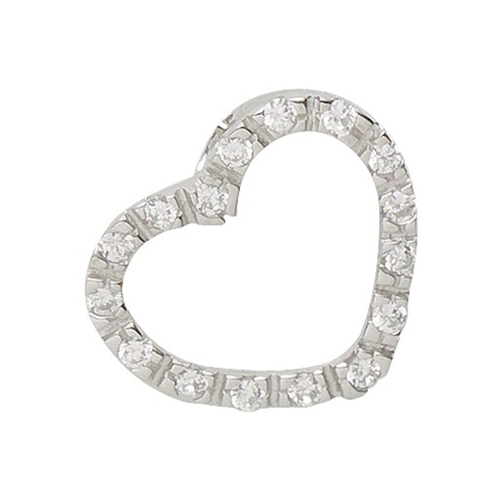 Базовый Silber 211125S Damen Anhnger Herz Sterling-Silber 925 wei Zirkonia 14590₽