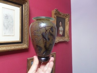VASE PATE DE VERRE SOUFFLEE. BIOT . ROBERT PIERINI . NO MURANO NO DAUM NO GALLE