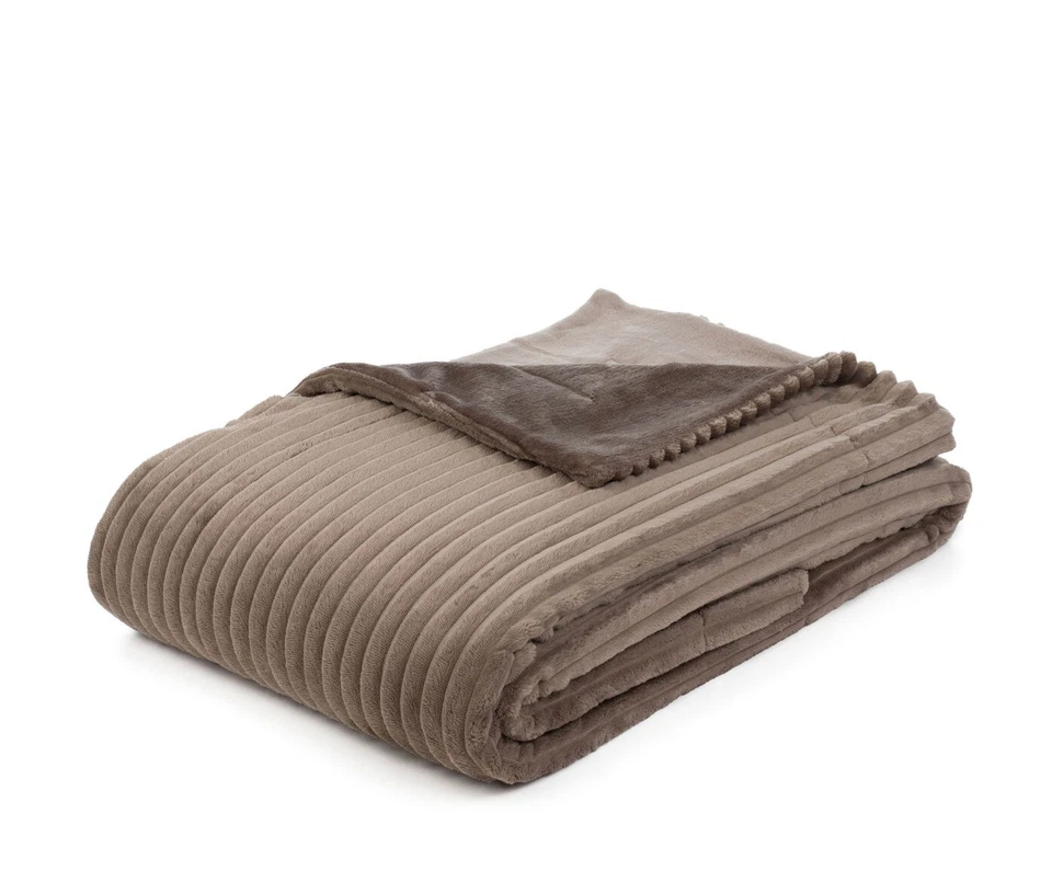 GÖZZE Cord Optik Kuscheldecke Wohndecke XXL 150x200cm Sommerdecke - Bild 4 von 4