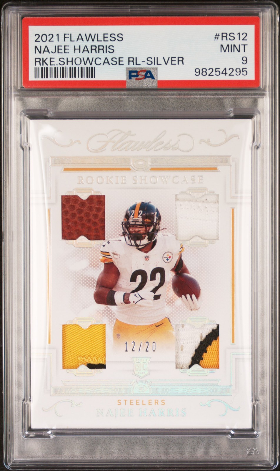 Najee Harris Panini Flawless Rookie Showcase Relics #RS12 Silver