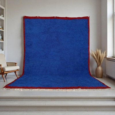 Royal Blue Moroccan rug for Living Room,Bedroom,Drawing