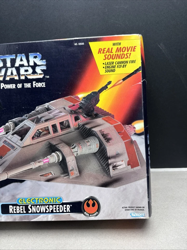 1995 STAR WARS Rebel Snowspeeder Power of the Force - Kenner electronic Sealed - Image 3 of 4