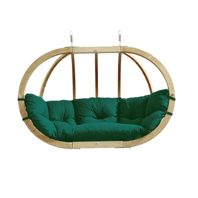 AMAZONAS Hängesessel Globo Royal Chair Verde mit Sitzkissen und 2 Spiralfedern
