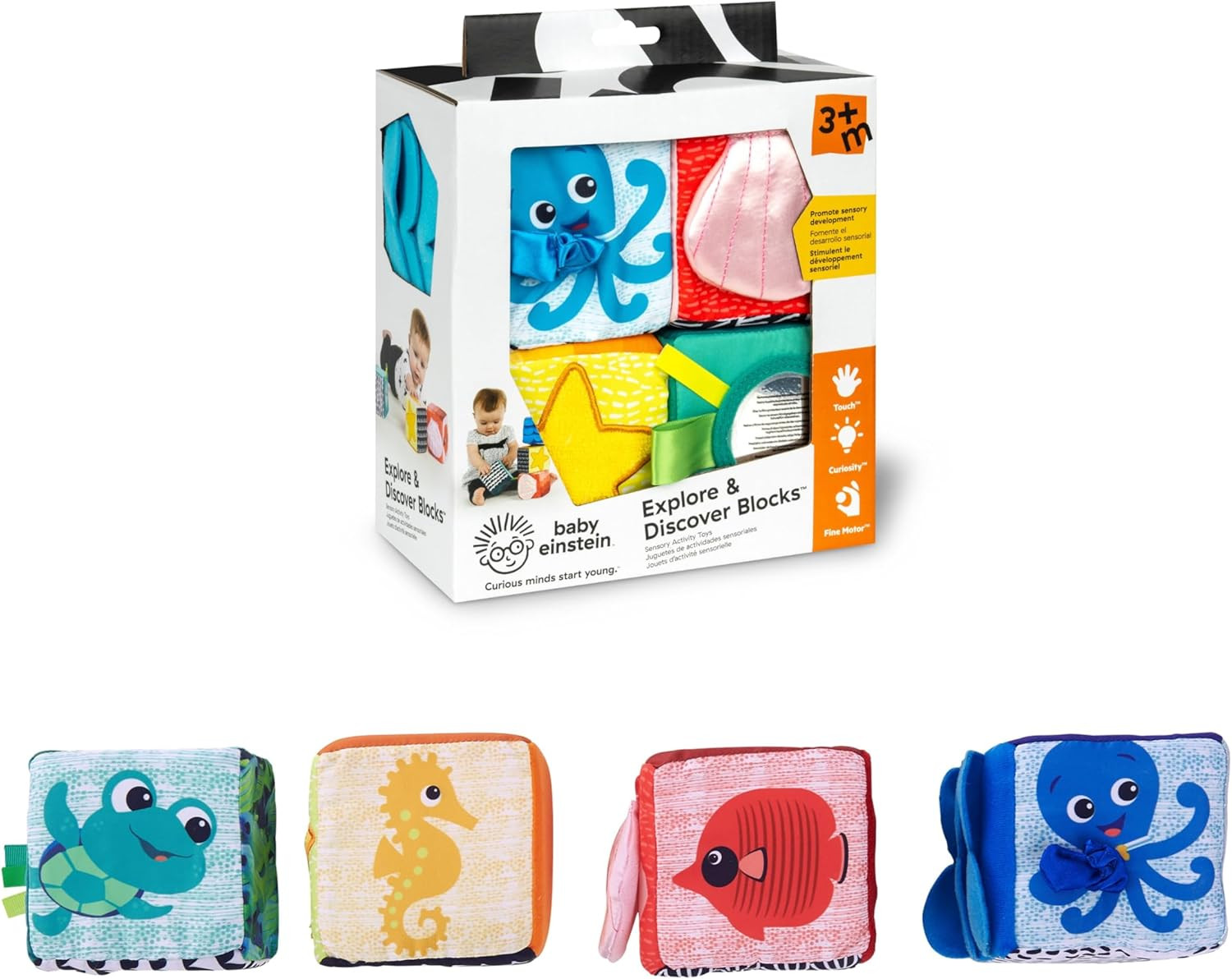 Baby Einstein Explore Discover Soft Blocks Baby Toys 3 Months Plus