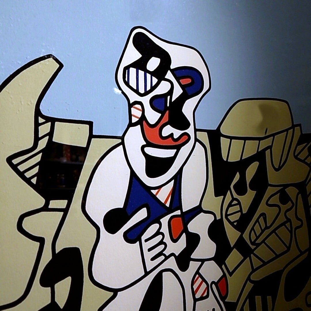 Jean Dubuffet 1974 Silkscreen Print Exhibition Poster Made in USA