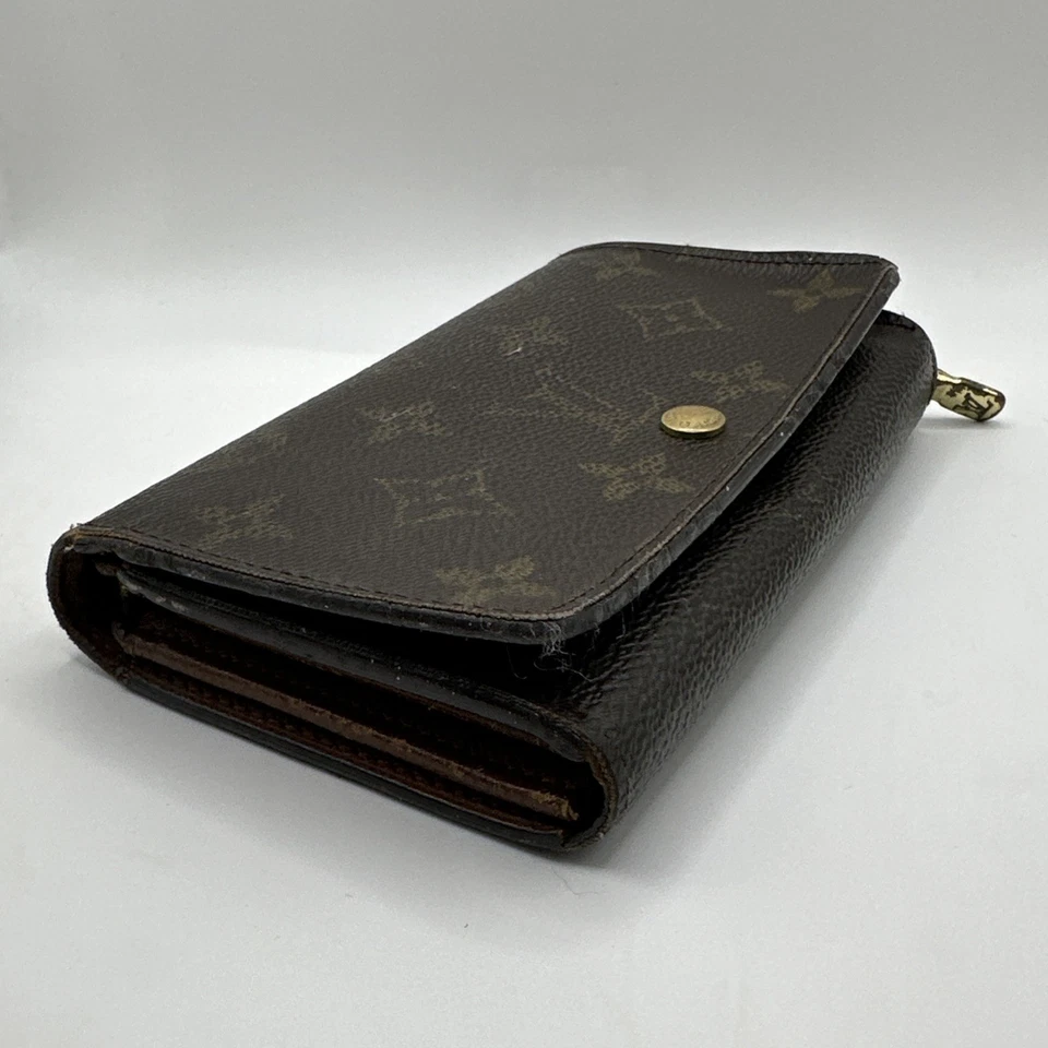 Auténtico monograma billetera Louis Vuitton Porte-Monnaie billeteras caja fuerte RA0032 Foto 4 de 4