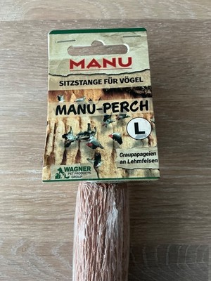 Manu Relax Perch Sitzstange aus Lehmerde mit Kalzium für Papageien Größe L 