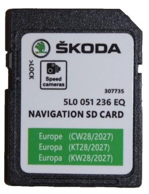 Neuste SD Karte für SKODA SD EUROPA Navigation Amundsen MIB2 Octavia Fabia RADAR