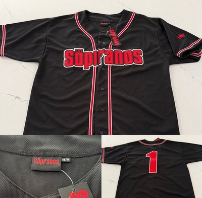 Vintage 90s The Sopranos Baseball Jersey NWT Men s Size M HBO Exclusive #1 Rare