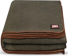 Military Wool Blanket 95 Wool Washable Perfect for Outdoors Picnics Travel Car