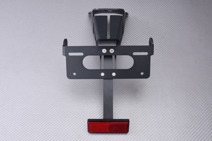 Support plaque AVDB en alu noir avec catadioptre homologué pour KTM RC