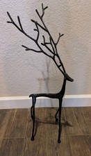 POTTERY BARN Bronze Sculpted Large Reindeer-OPEN BOX