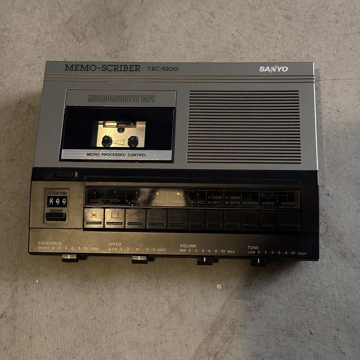 Sanyo TRC-7600 Desktop Cassette Transcriber / Recorder for sale