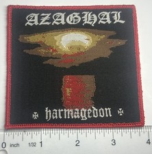 Azaghal Harmagedon Red border woven patch