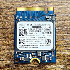 KIOXIA KBG40ZNS512G 512GB M.2 2230 NVMe Internal SSD Blue KBG40ZNS512G