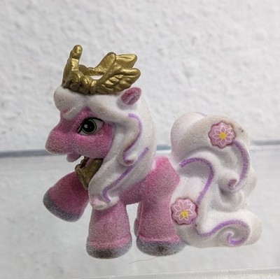 Filly Princess Jewel Pony, White/Pink, 2'' Flocked Mini Figure