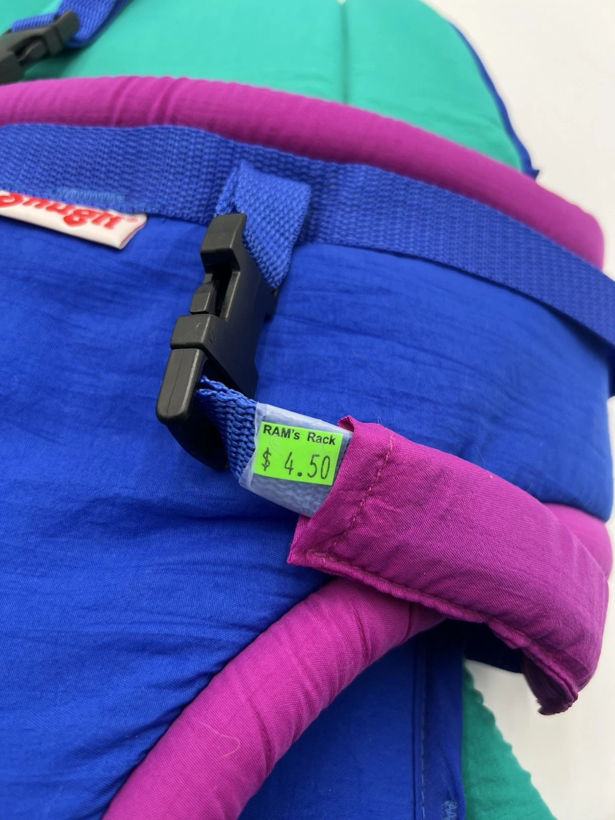 Vintage 90s Snugli Baby Carrier Blue Teal Clean with Adjustable Straps