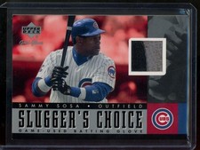 2001 Upper Deck Gold Glove Sammy Sosa Slugger's Choice Patch #SC-SS