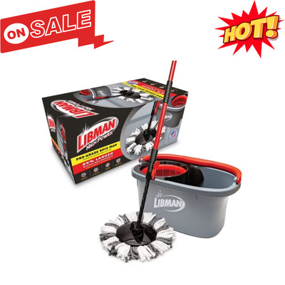 Libman Microfiber Spin Mop System High Power Professional Grade Floor Mop