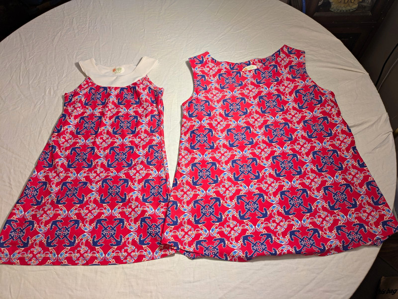 Spunk Wear Mom And Me Set Red/Blue/White Anchor Nautical Sleeveless