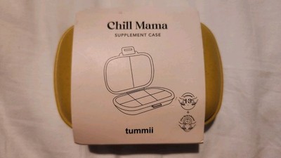 Chill Mama Supplement Case Yellow.  NIB.  FREE SHIPPING