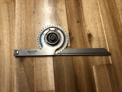 Starrett 364 Precision Universal Bevel Vernier Protractor, Grad. in Deg. 0-360