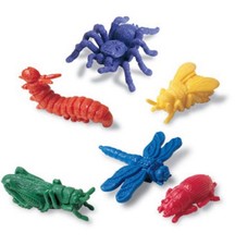 Insect/Bug Counters Manipulatives Over 100 Count Sort Colors Type Homeschool Mat