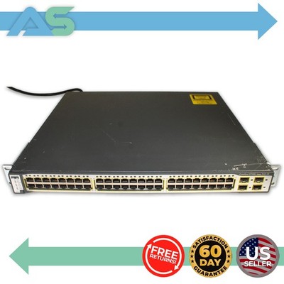 Cisco Systems WS-C3750G-48PS-S V05 Stackable Managed PoE Gigabit Ethernet Switch