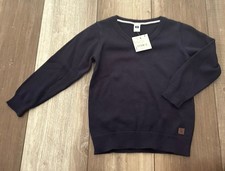 NWT Janie And Jack Navy Blue Sweater V-Neck Size 3 100 Cotton