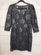 Nanette Lepore New York NWT Sz 2 Long Sleeve Black Eyelet Party Chic Classy