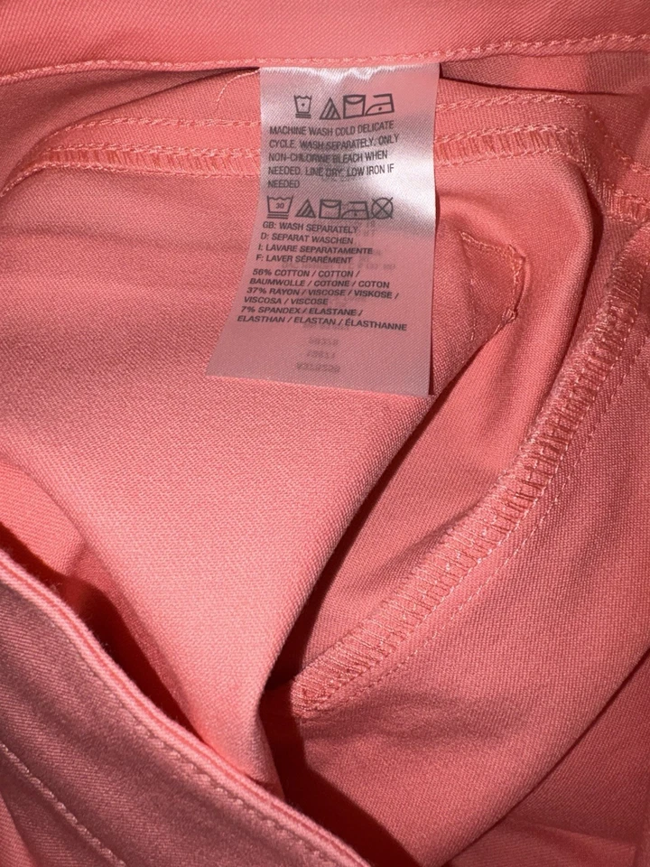 Pantalones cargo Denim & Co. Coral talla 14 nuevos sin etiquetas Foto 4 de 4