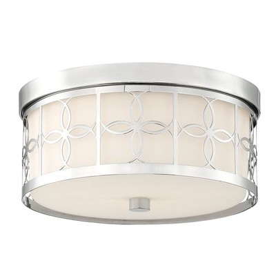 Crystorama Lighting Group ANN-2105 Anniversary 2 Light 14''W Flush - Nickel