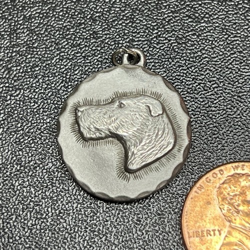 IRISH WOLFHOUND Dog Rawcliffe Pewter Pendant charm 3/4", circular