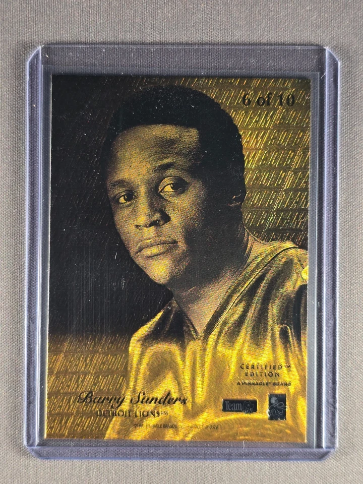 Equipo Gold Team #6 1995 edición seleccionada Barry Sanders Detroit Lions Foto 4 de 4