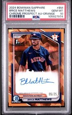 2024 Bowman Chrome Sapphire - Autographs Brice Matthews Orange /25 (AU, RC)