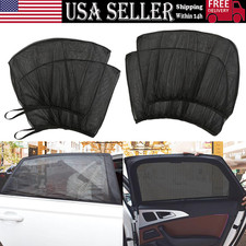 4pcs Car Front Rear Side Window Screen Sun Mesh Shade Cover Sunshade Visor Usa
