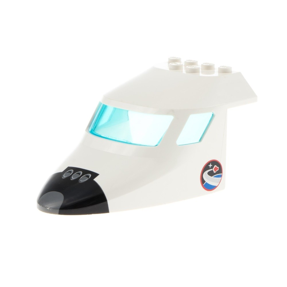1X Lego Airplane Cockpit 6X10X4 White Curved Front Window 87612 87613PB004B