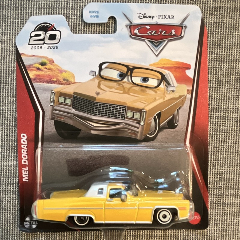Mattel Disney Pixar Cars 20th Anniversary Mel Dorado Yellow Metal 1:55 1975