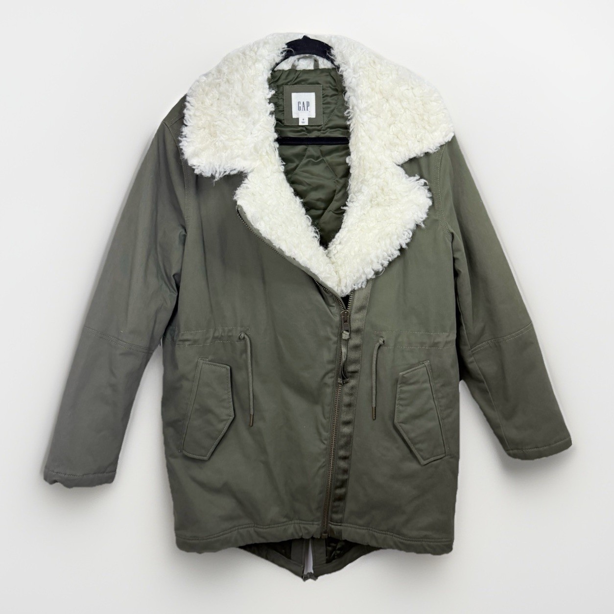 GAP Cold Control PRIMALOFT Army Green Winter PARK… - image 3