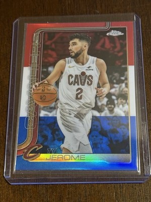 2025-26 Topps Chrome Basketball Red, White & Blue Refractor Ty
