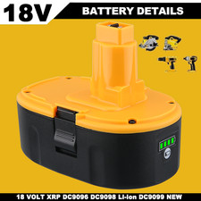 6000mAh DC9096 with LED Battery For DeWALT 18V Li-ion XRP Battery DW9098 DC9099